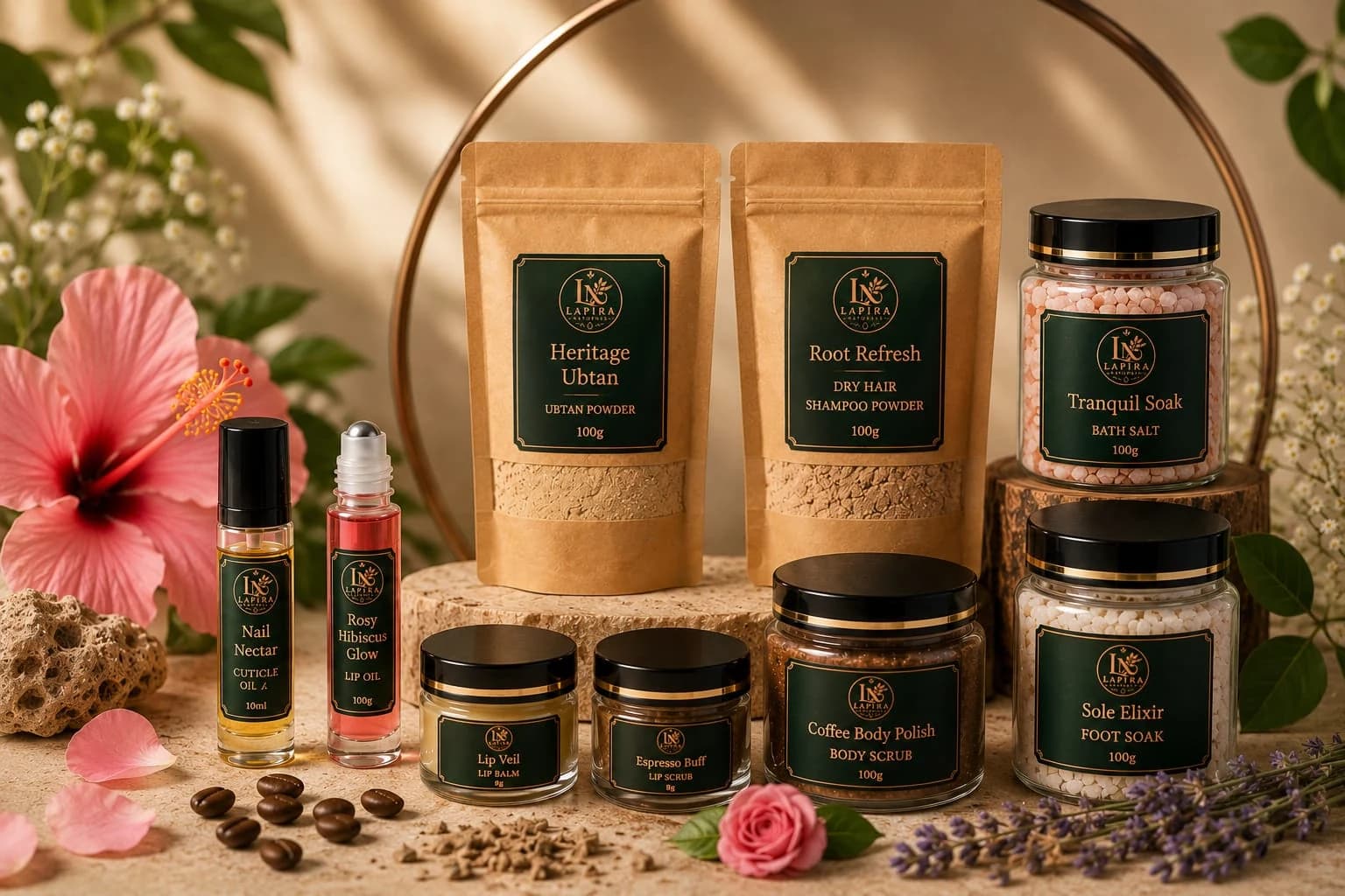 The full Lapira Naturals range